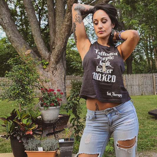 "Tattooed People Look Better..." Cut Off T-shirt