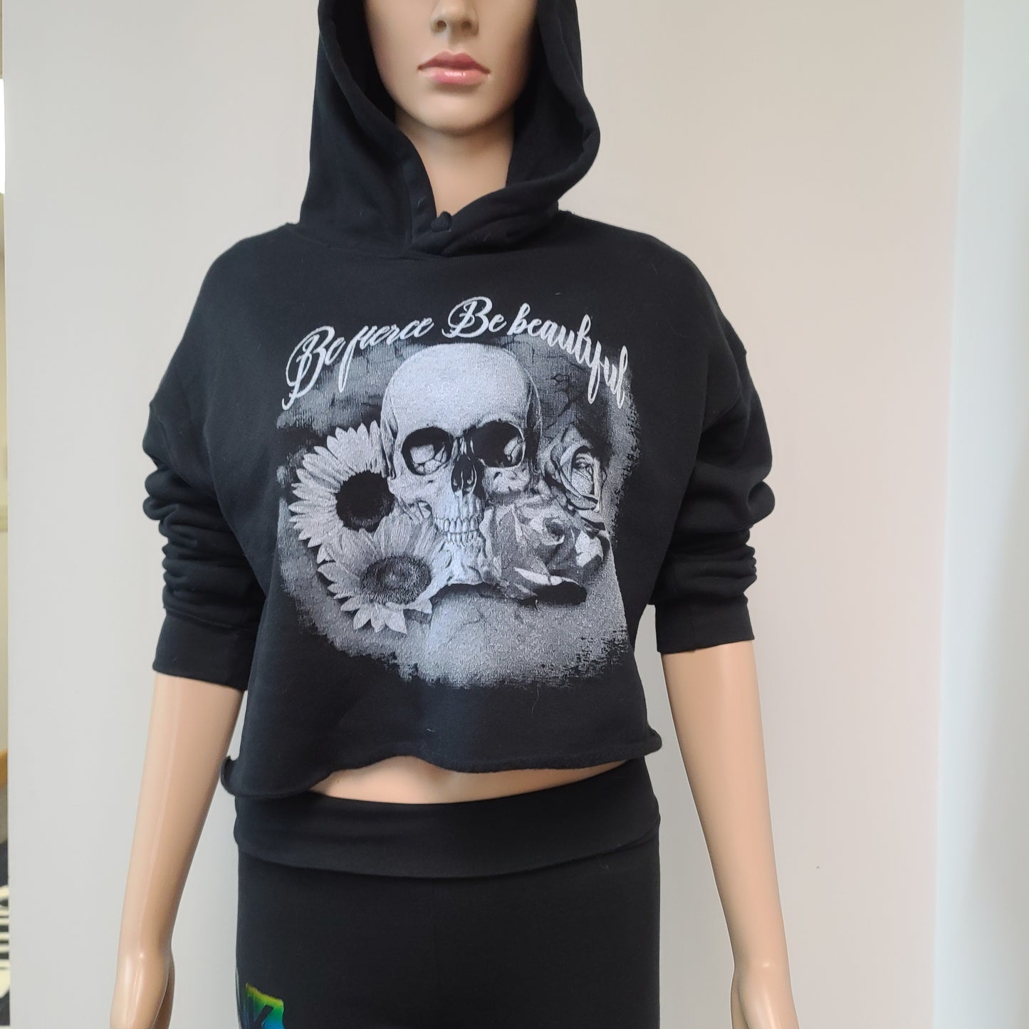 Be Fierce Be Beautiful Cropped Hoodie