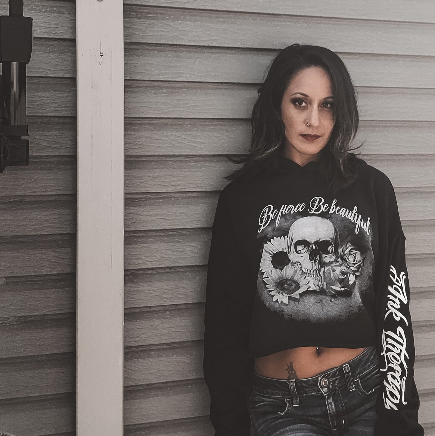 Be Fierce Be Beautiful Cropped Hoodie