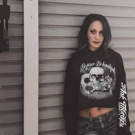 Be Fierce Be Beautiful Cropped Hoodie